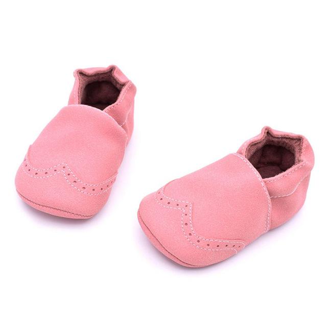 Buty dziecięce Indoor Warm Maluch Buty ze skóry nubukowej Niemowlę Dziewczyna Chłopiec Podeszwa Buty antypoślizgowe First Walker