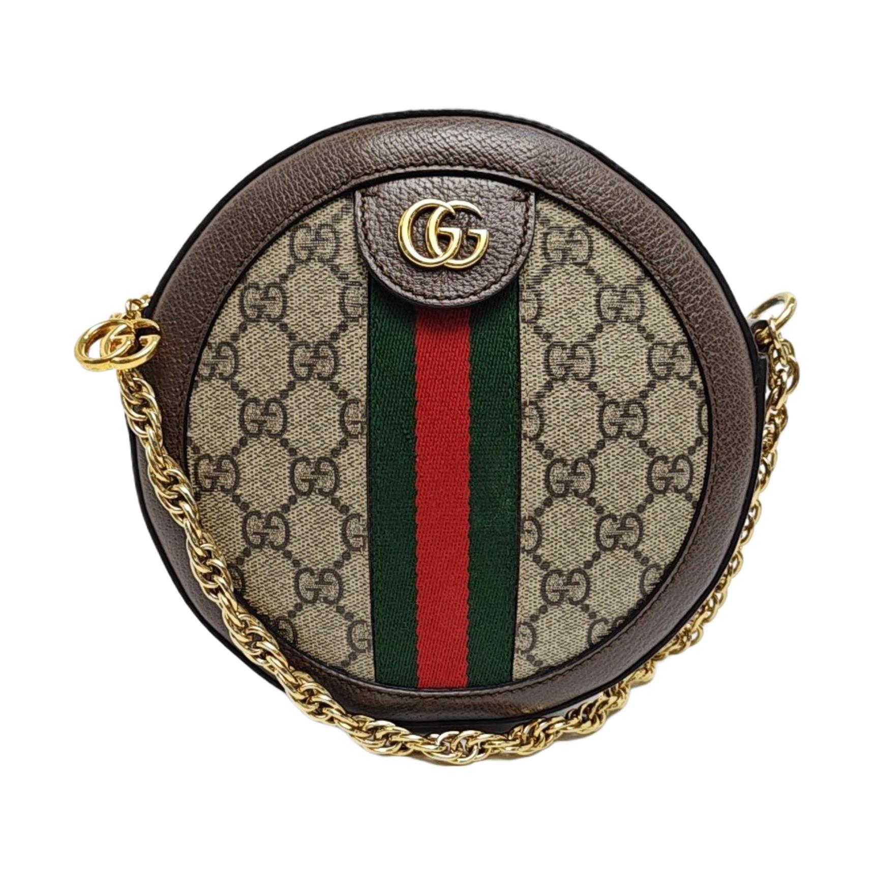 [Pre-Owned] Gucci Ophidia GG Mini Round
