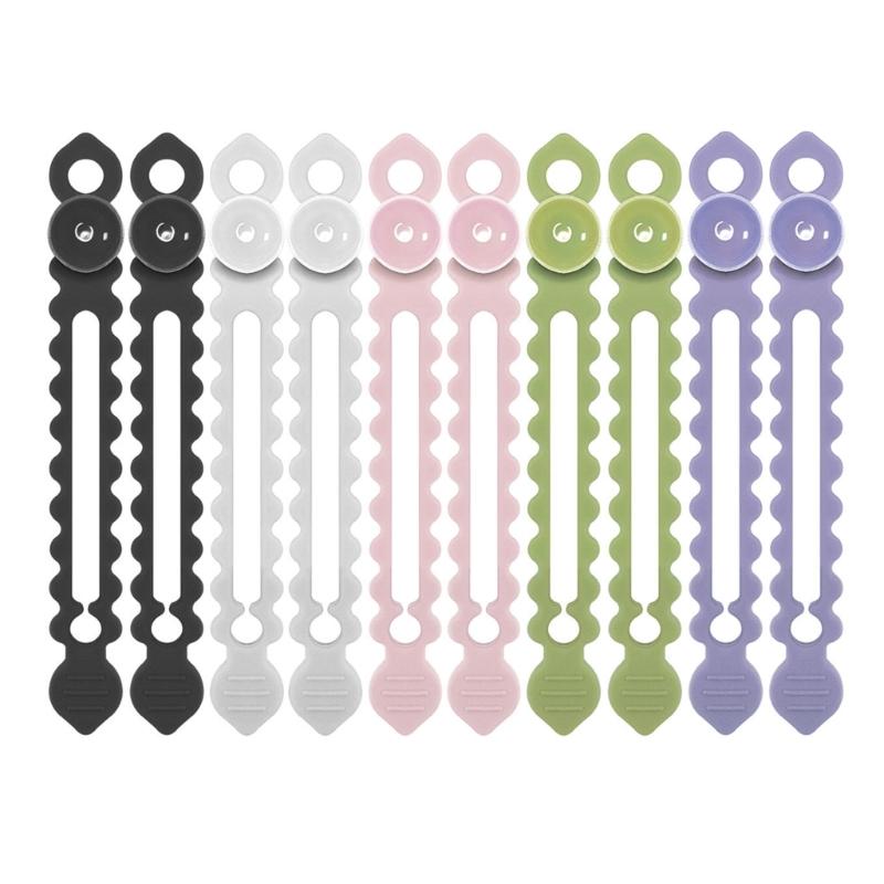 1 Set Silicone Suction Cup Cable Ties Reusable Wall Mount Wire Organiser for Home Office Car Cord Management