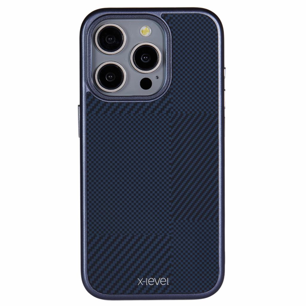 For iPhone 14 Pro Case Hard PC Scratch-Resistant Phone Cover Carbon Nano Fiber Texture