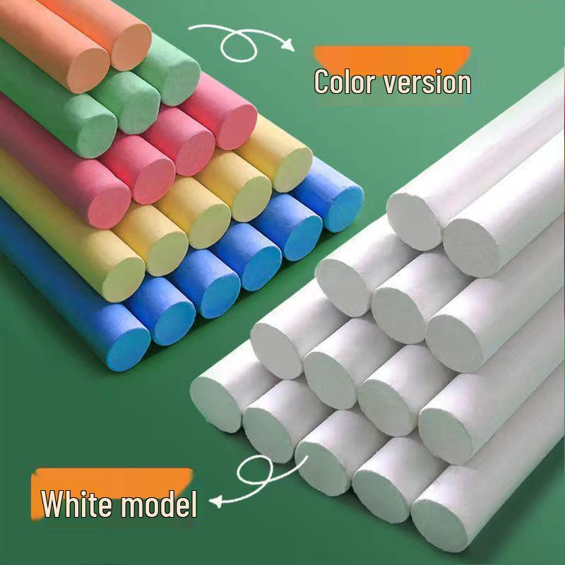Colored Dustless Chalk Set for Kids - Includes Chalk Holder for Home & Classroom Use