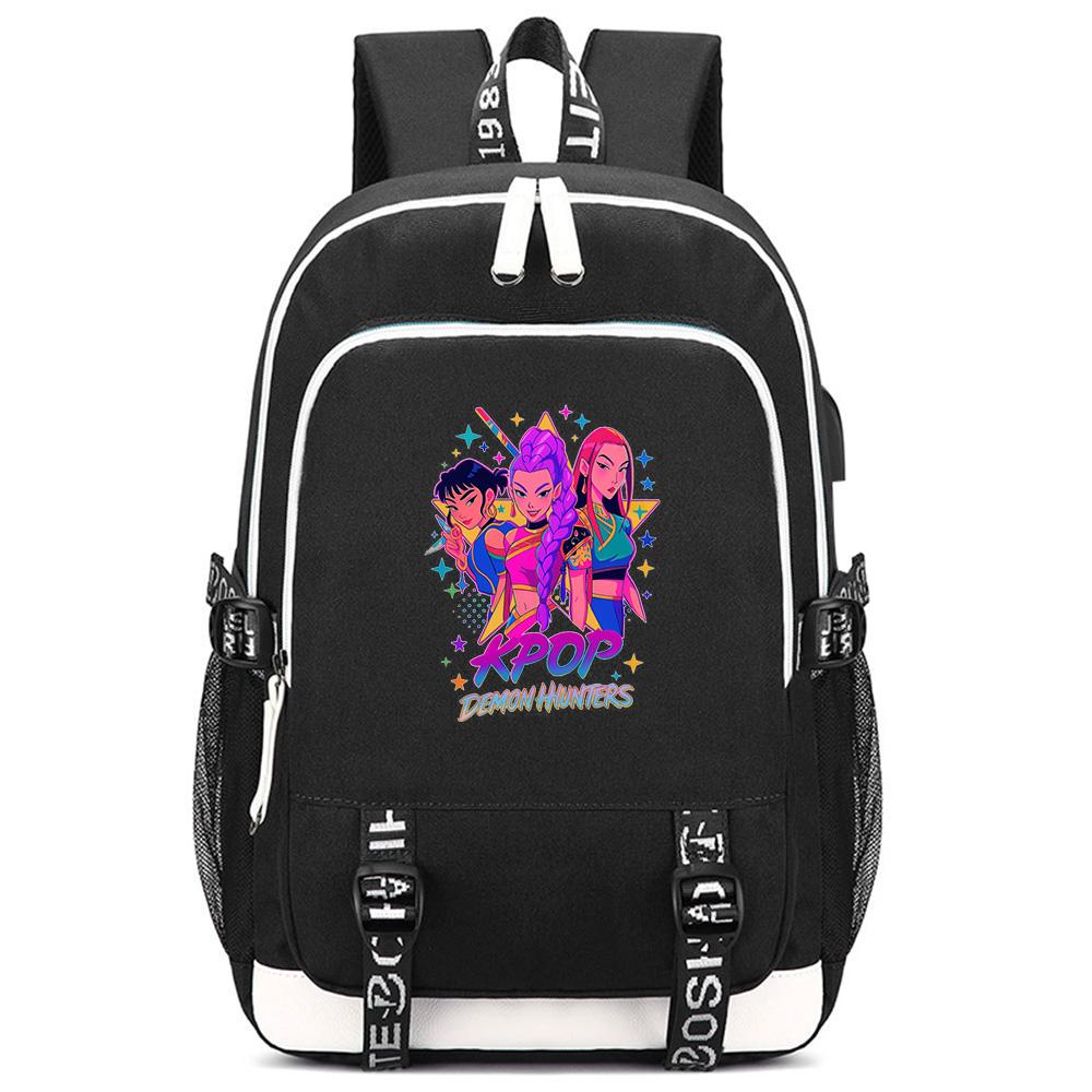 Anime K-Pop Demon Hunters Printed Large Capacity Backpack for Teenger Student Girl Boy Schoolbag Bookbag Kid Gift Women Waterproof Travel Bag