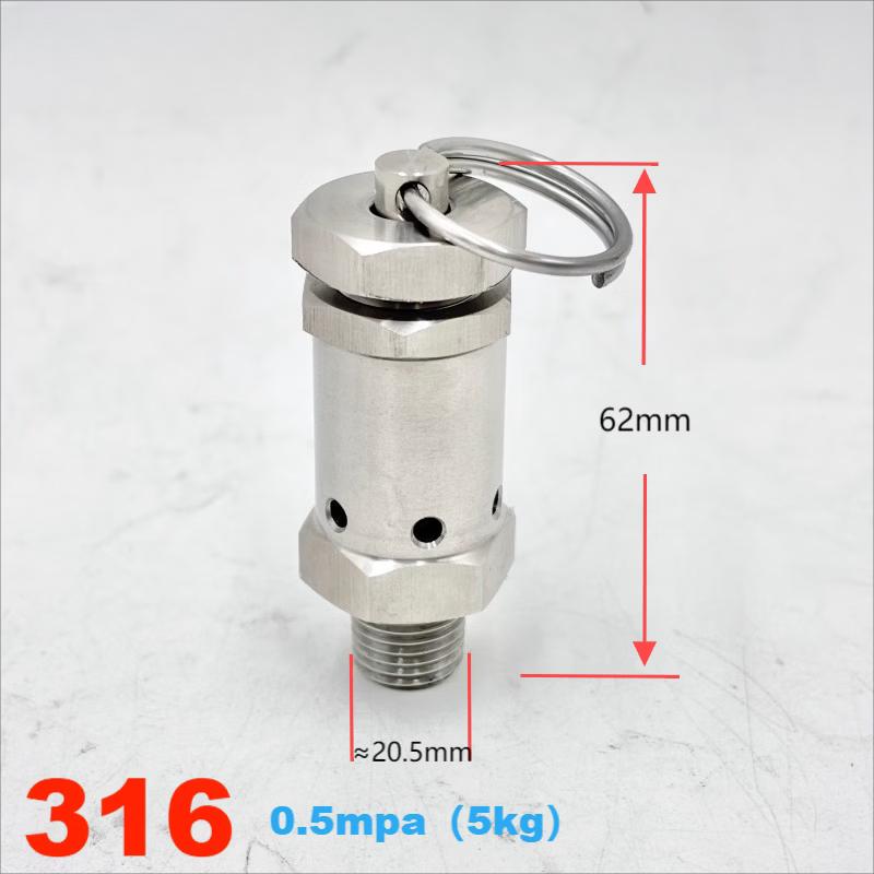 

Sanitary Grade 316L SS Spring-Loaded Pressure Relief Valve