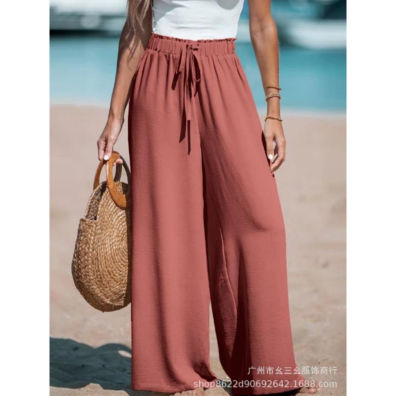 Women s TEMU Four Seasons Pants TK Casual Comfort Wide Leg Loose Casual Fashion Beach Pants S