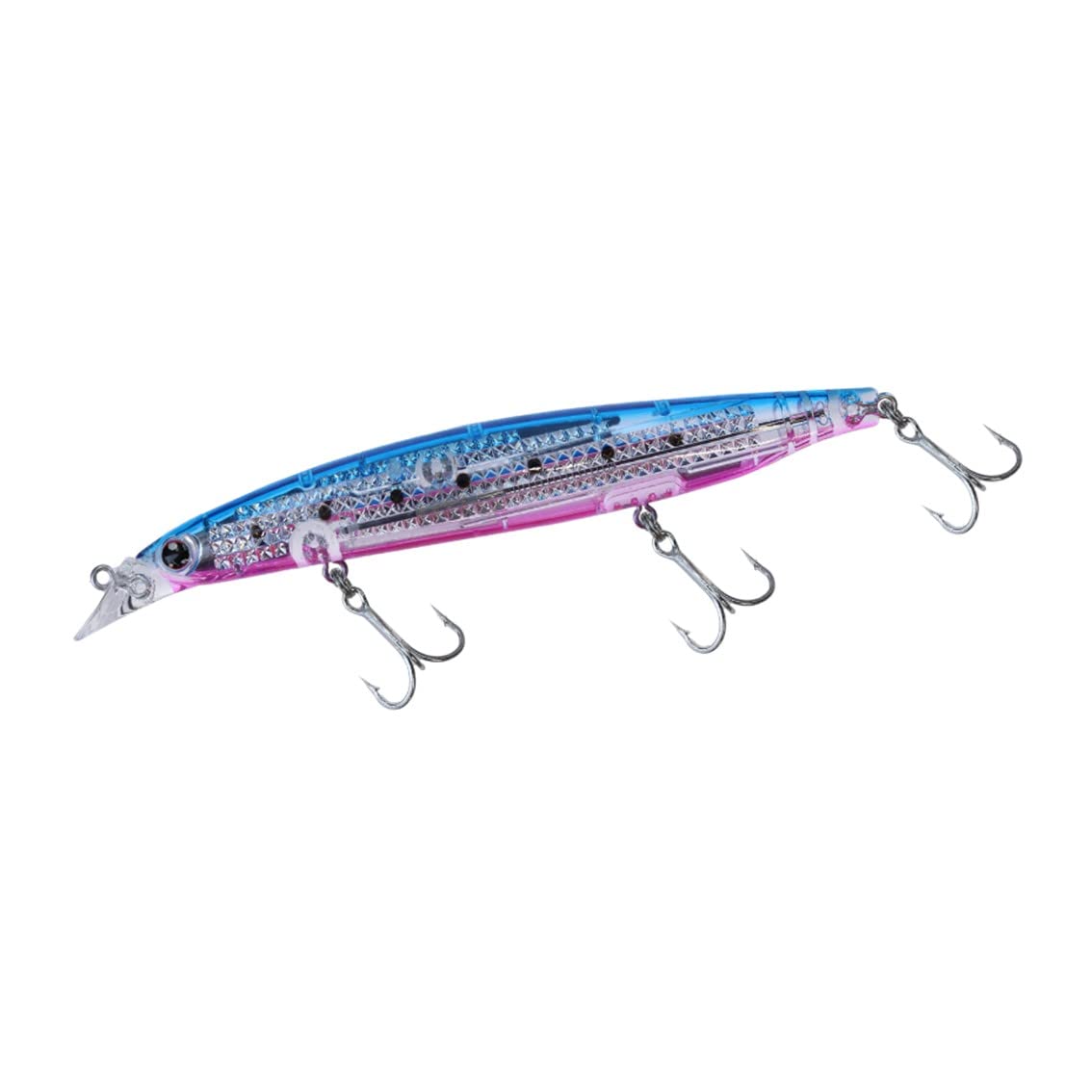 

Daiwa Shoreline Shiner Z Vertis LI Blue Pink Sardine Lure with Laser Impact R125F-LI