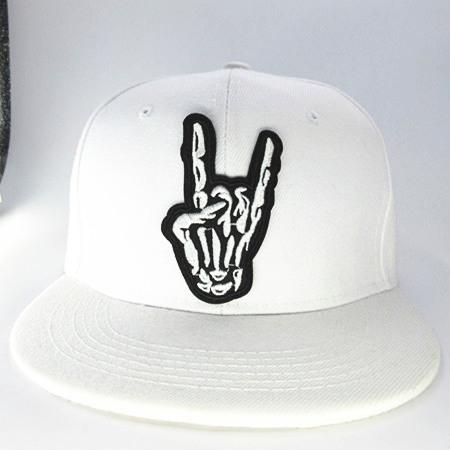 LDSLYJR Skull Gesture Embroidery Cotton Baseball Cap Hip-hop Cap Adjustable Snapback Hats for Men and Women 67