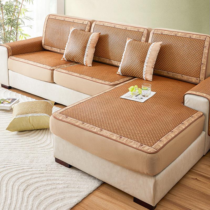 Rattan Mat Sofa Cover Summer Mat All-Inclusive Universal Cover Elastic Universal Dustproof And Non-Slip Sofa Cushion Hat