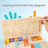 Montessori Finger Counting Math Wooden Number Rods Educational Board for Toddler Math Learning Addition Early Cognitive Skills