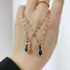 Krystallhjertehalskjede Mote Koreansk Wave Shiny Clavicle Chain Halskjede Kvinner Trendende festgaver