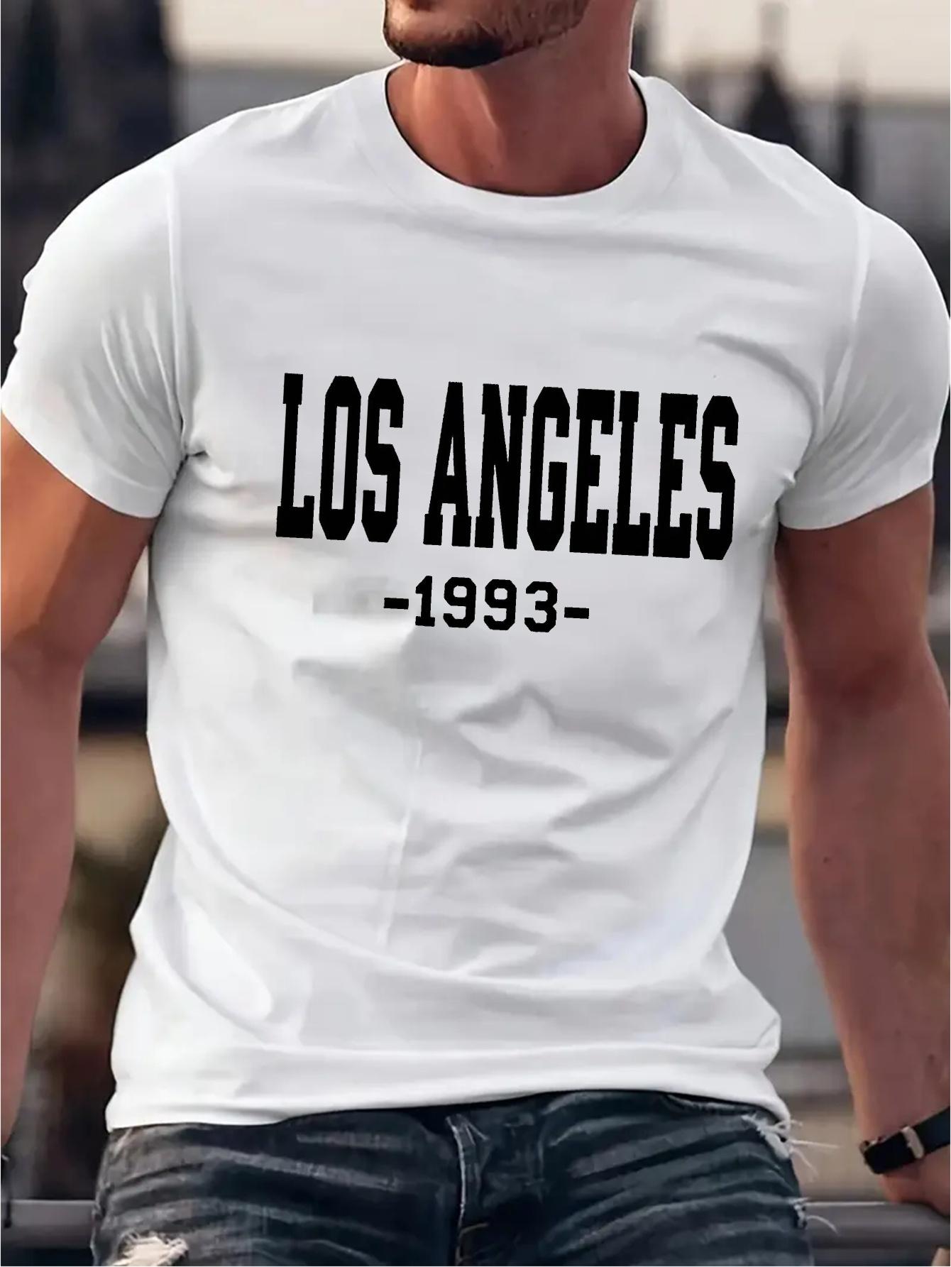 Los Angeles 1993 Graphic T-shirt - White Cotton Blend XXXL