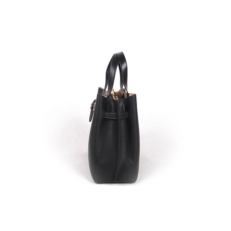 Michael Kors Emilia Litschi-Körnerleder Umhängetasche, Crossbody-Tasche, Handtasche Groß Damen Reines Schwarz 35H0GU5S7T-001