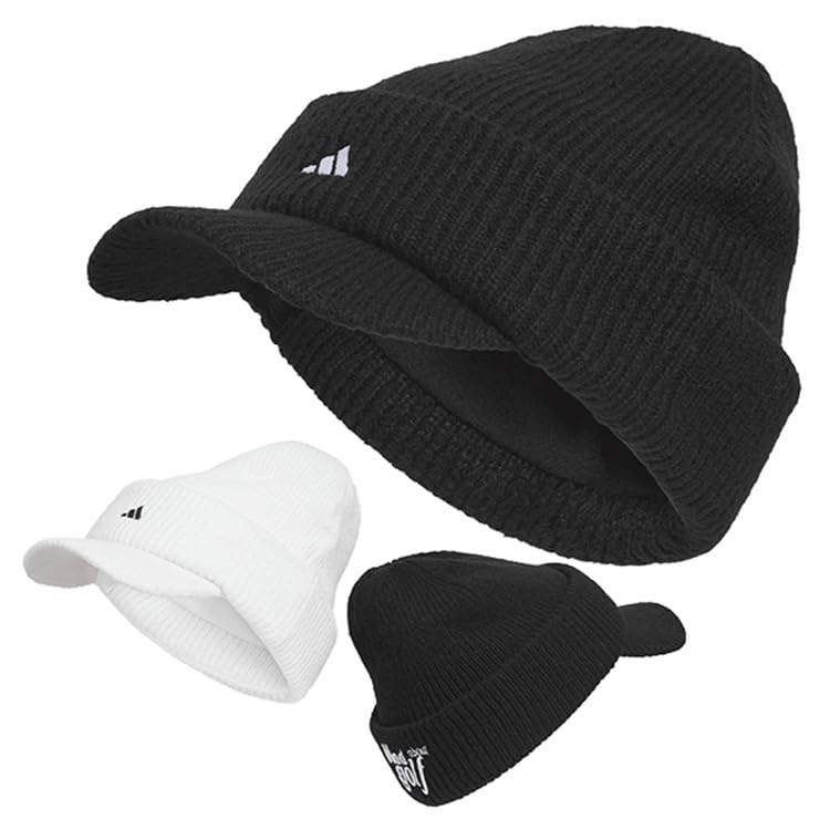 

Вязаная шапка Adidas Golf Graphic Brim Knit Black COLD.RDY, мужская, чёрный