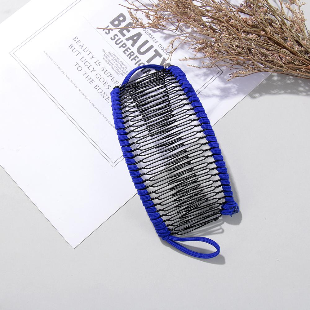 Frauen Mädchen Metall Haarnadel Große Größe Bananen Haarspange Dehnbar Fauler Haarkamm Vintage