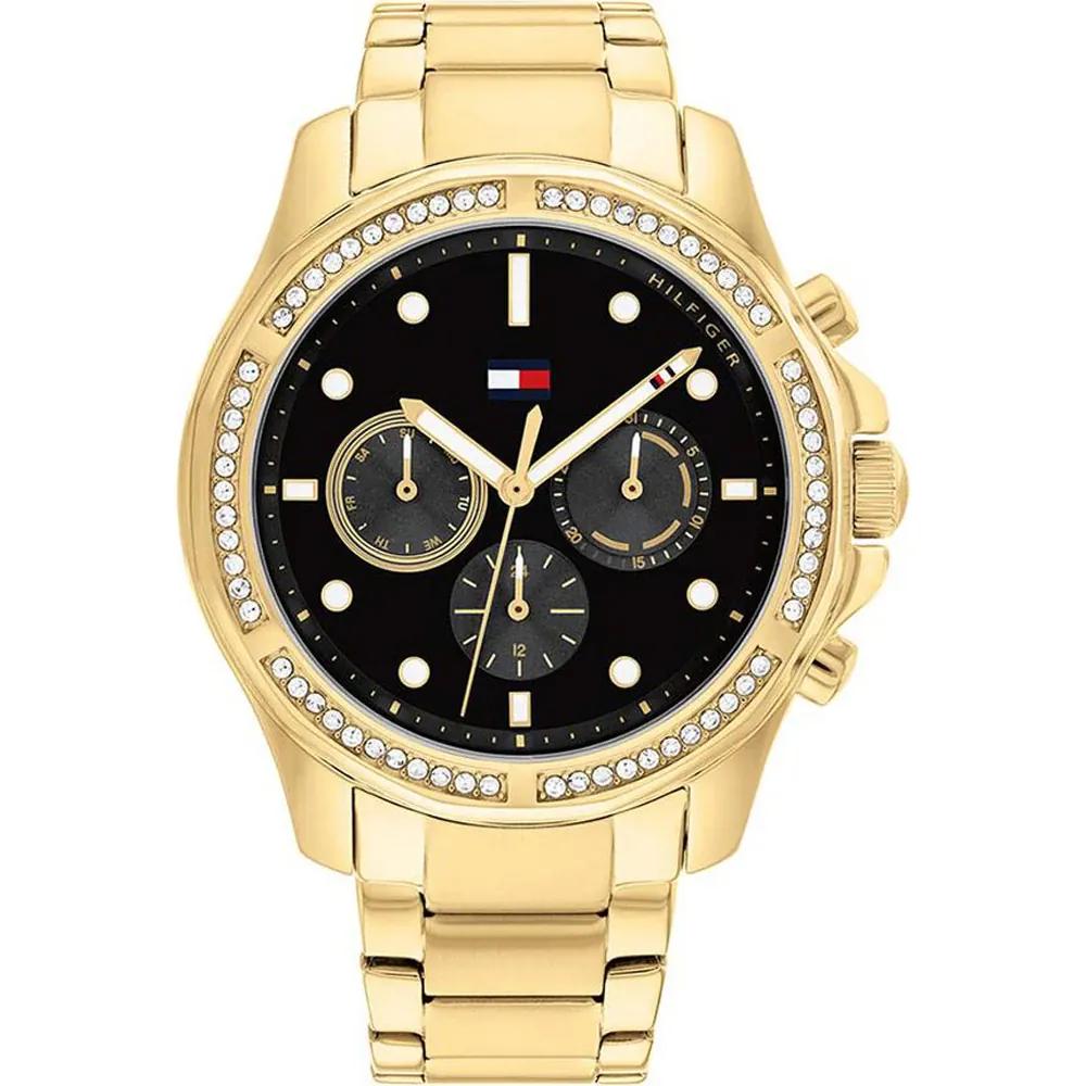Tommy Hilfiger Brooklyn Black Dial Gold Stainless Steel Ladies  Quartz Watch 1782570 чёрный