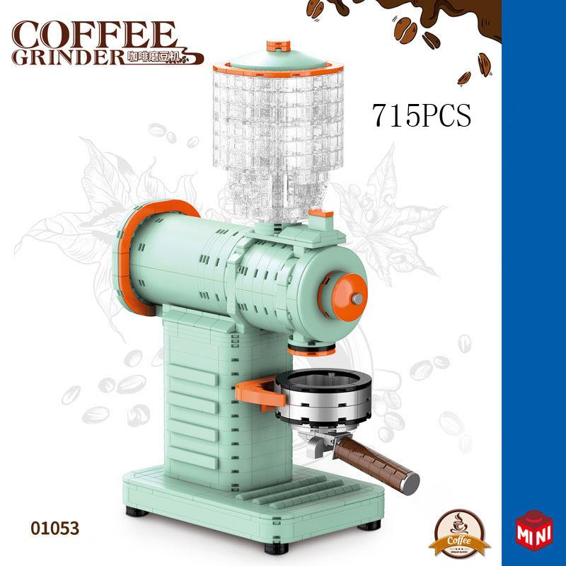 Creative Modern Coffeemaker Small Block Model Coffee Machine Maker Toaster Grinder Construction Brick Construction Toys For Gifts