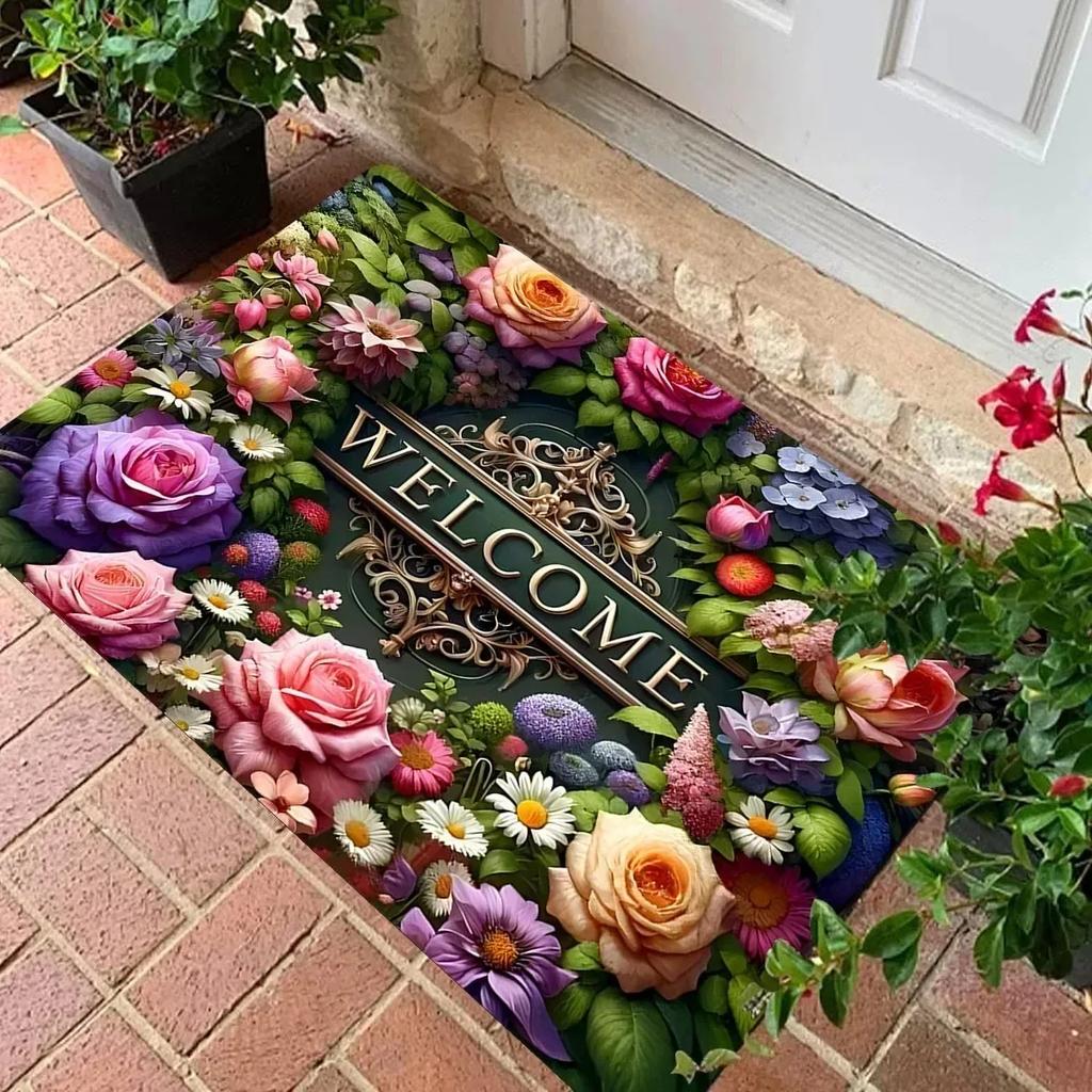 1PC Coffee Pattern Home Door Mats Kitchen Rugs Non-Slip Pop Design Living Room Rugs Bath Mat Carpet for Home Sink Laundry Decor