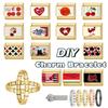 Y2K Gold Color Red Moon Watermelon Cherry Cat Tulip Italian Charm Link Fit 9MM Stainless Steel Bracelet Women DIY Making Gifts