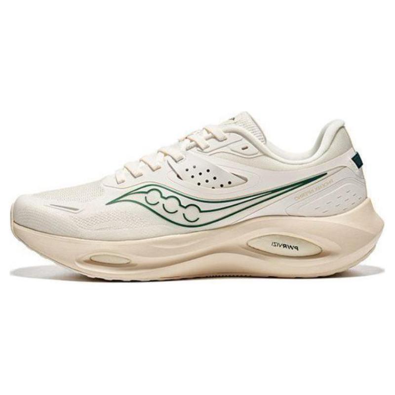 SAUCONY Phoenix LS Firebird Амортизация Дышащая Защита Низкий верх Беговые Кроссовки Мужские Бежевый Зеленый Saucony S28202-1 42