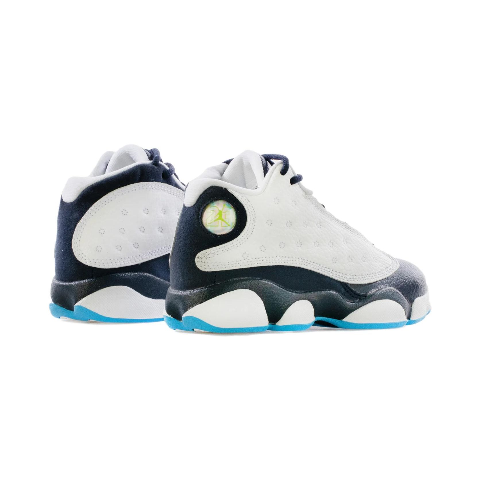 Детские кроссовки Air Jordan 13 Retro PS Obsidian Синие-Белые Темно-Пудрово-Синие — фото 4