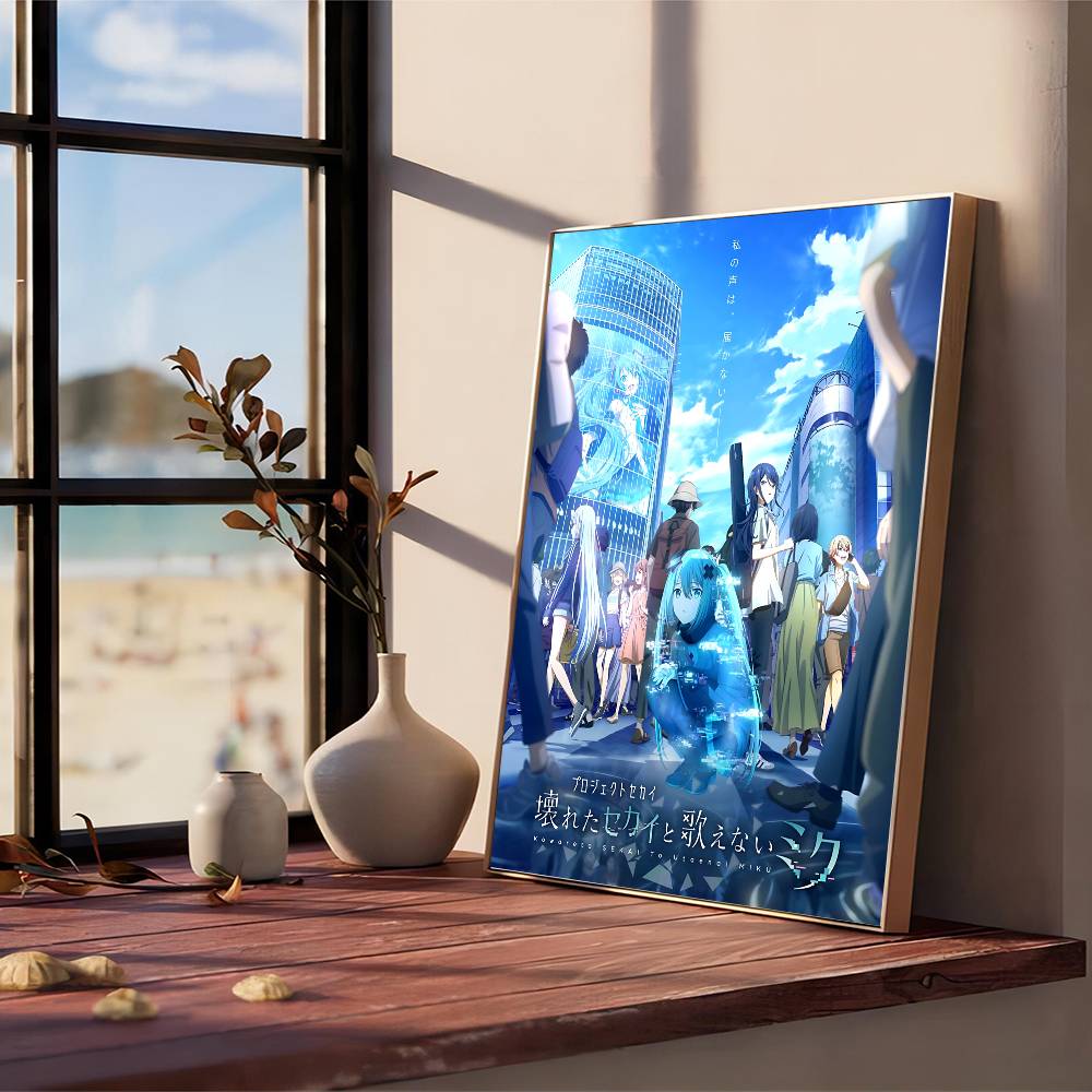 Anime P-project S-sekai Movie Sticky Posters Retro Kraft Paper Sticker DIY Room Bar Cafe Aesthetic Art Wall Painting