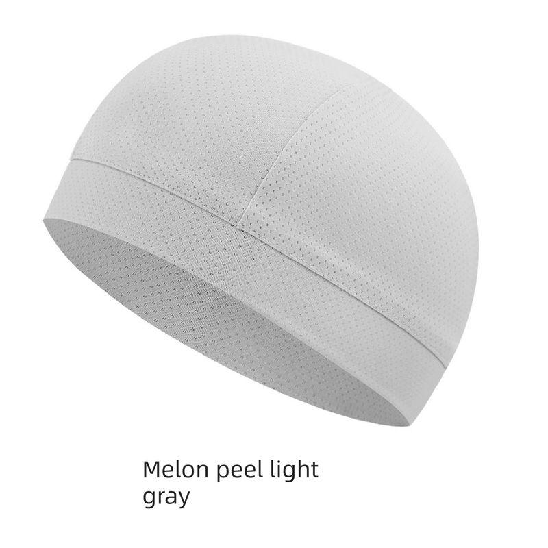 

Season Quick-Drying Windproof Sunscreen Cycling Hat Bicycle Breathable Liner Cap Motorcycle Ice Silk Lining Sunshade Soft Cap Light gray melon peel All yards