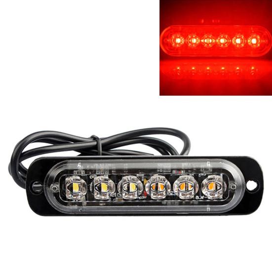 

12-24 В 6 светодиодов внедорожный внедорожник грузовик мотоцикл противотуманная фара предупредительная стробоскопическая лампа красный