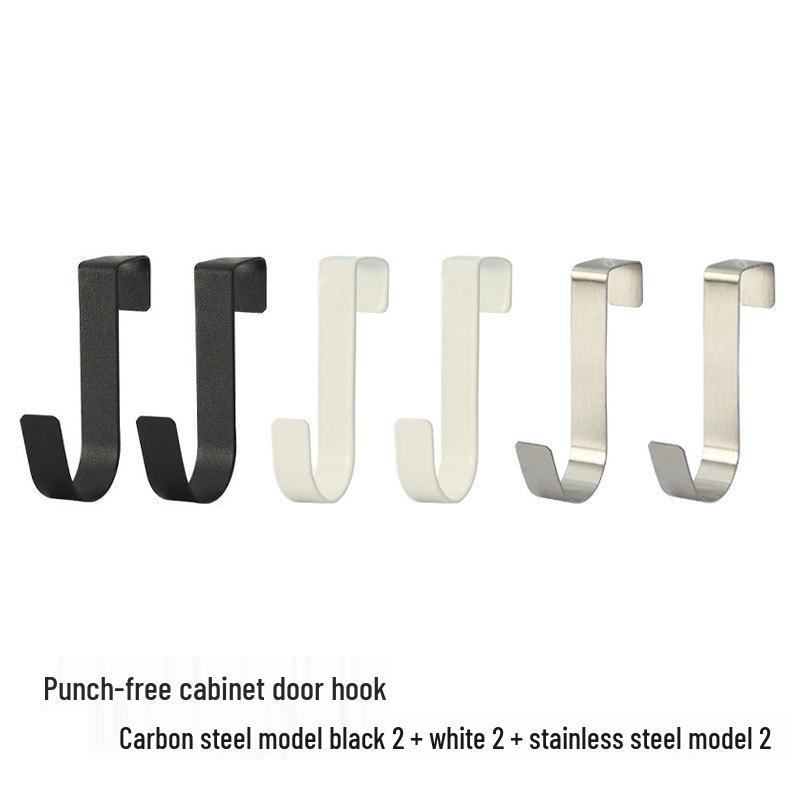 No-Drill Silent Wrought Iron Over-Door Clothes Hook & Storage Rack