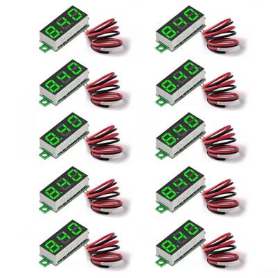 Voltage Tester Adjustable High Accuracy Mini 0.28-Inch Two-Wire Digital Voltmeter for Car