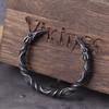 Men's Bracelet Heavy Duty Black Metal Statement Jewelry for Casual Wear Parties Music Festivals Durable Viking Inspired Design