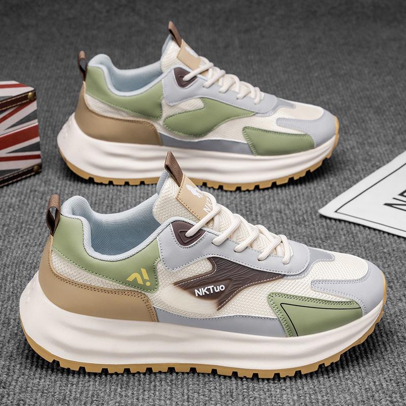 Men's shoes 2025 summer trend new mesh breathable casual sports Forrest Gump shoes teen platform dad trendy shoes