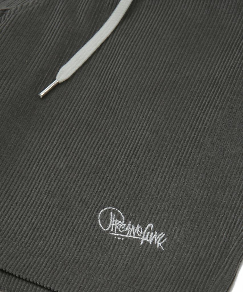 ARCANE FUNK Corduroy Logo Half Pants Mild Grey