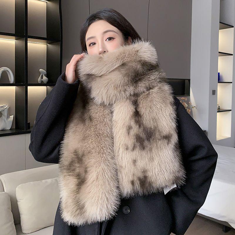 Thickened Original Design Retrostuffed Lazy Winterheattech Scarf Fashionableeasiest for Match Scarf Women's Scarves