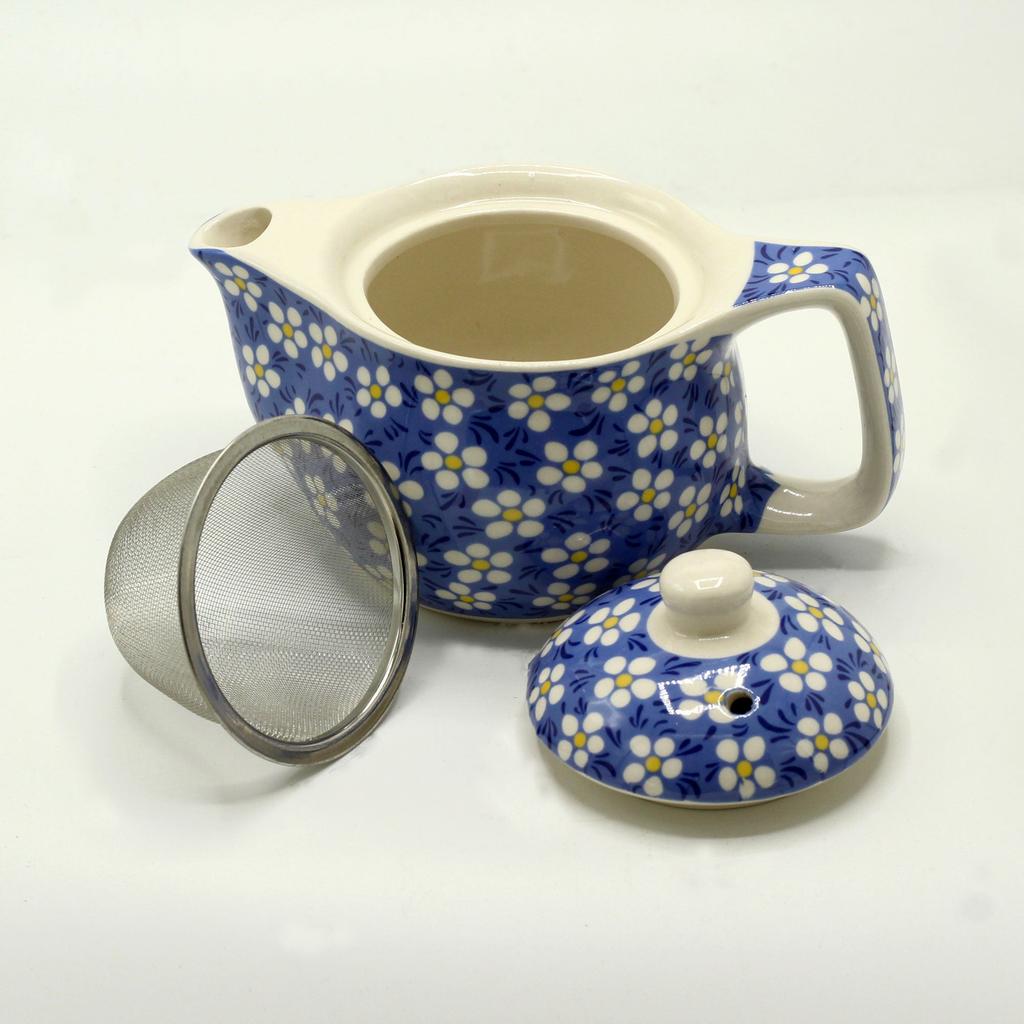 Teapot Small Herbal Blue Daisy