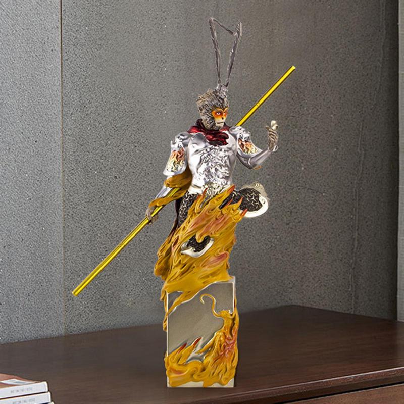 Schwarzer Mythos: Wukong-Statuen für die Wohndekoration: Realistische, moderne Affenstatue, lustige Figur, Dekoration für Zuhause