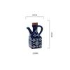 American Style Ceramic Oil Bottle with Floral Design Commercial Kitchen Oil Dispenser for Soy Sauce Vinegar Spices