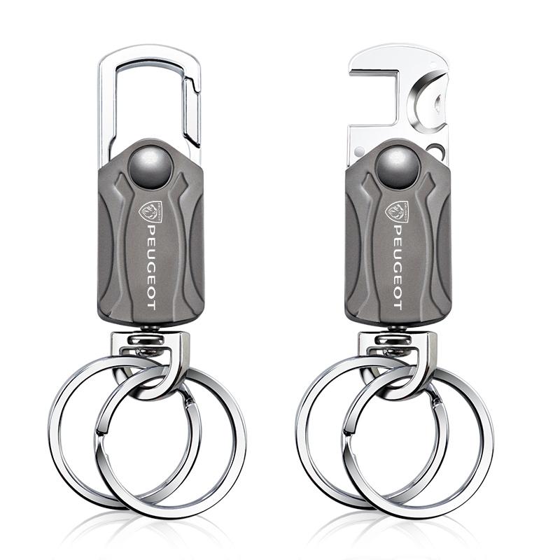 Car Keychain Metal Key Rings Accessories For Peugeot y 5008 508 408 4008 308 3008 208 2008 Landtrek Rifter e-Expert e-TRAVELLER