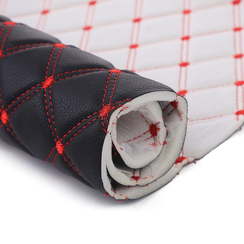 Diamond Pattern Quilted Leather Car Seat Cover & Mat