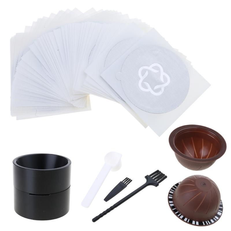 

Coffee Pods Refill Tool with Strong Adhesive Lids Coffee Pods Refillable Sealing Set Coffee Pods Pressing Accessories Set 3