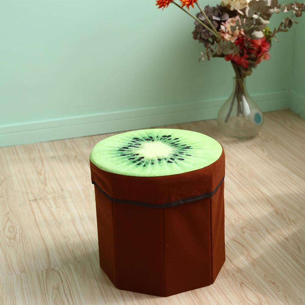 Folding Storage Ottoman Foot Rest Stool Toy Box Seat Chest for Bedroom Office