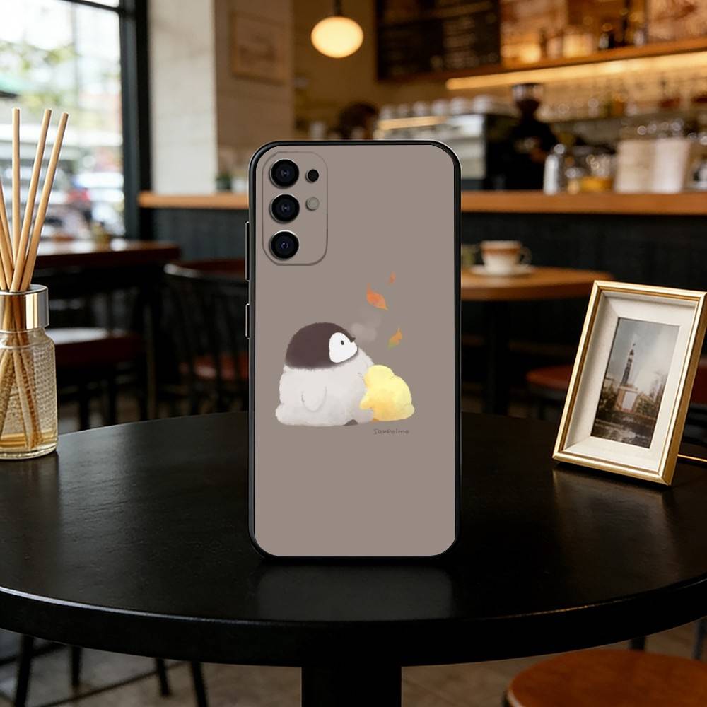 Cute cartoon penguin Phone Case For Samsung S25,S24,S21,S22,S23,S30,Ultra,S20,Plus,Fe,Lite,Note,10,Black Cover