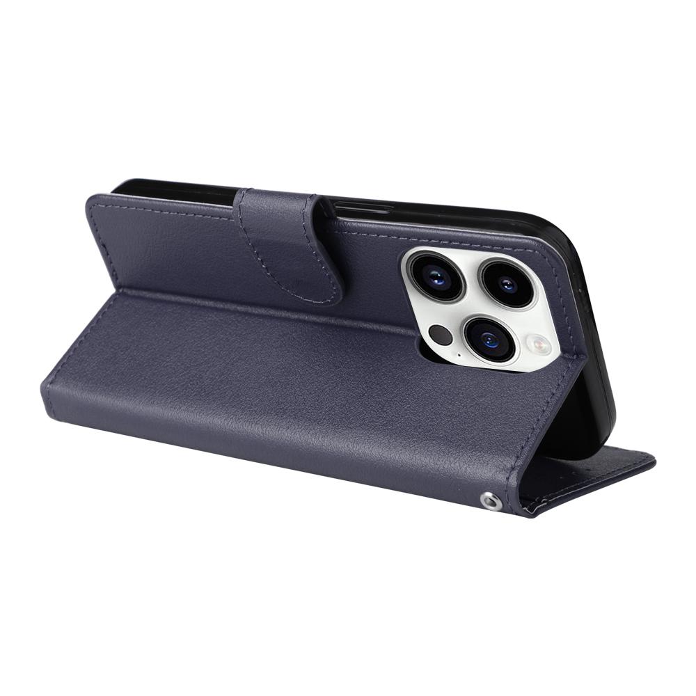 For iPhone 14 Pro Max Case PU Leather+TPU Phone Cover with Wallet Stand