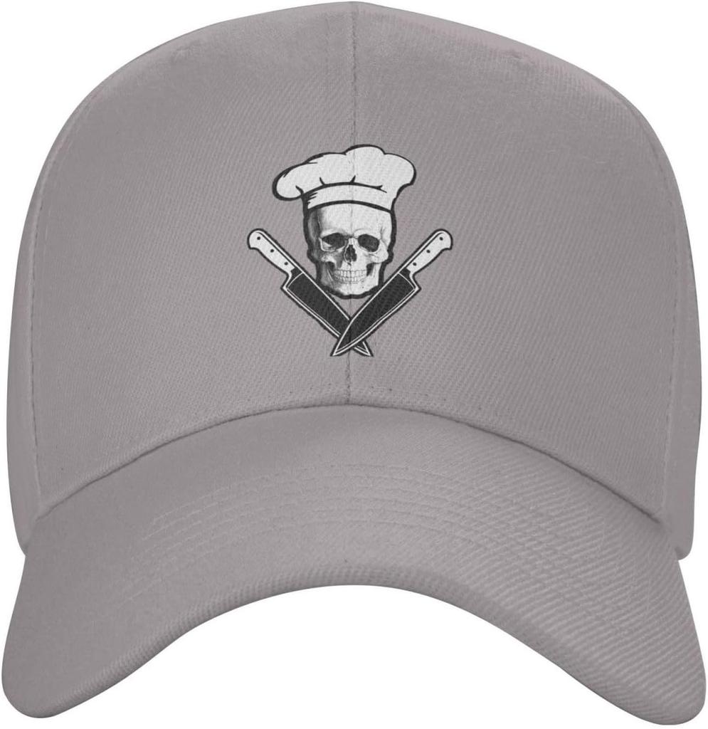 Skull Knives Chef Graphic Baseball Cap Adjustable Cotton Dad Hat Casual Unisex