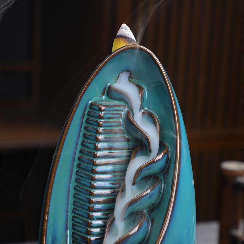 Incense Holder Ceramic Incense Burner Creative Ornaments for Backflow Incense Burner