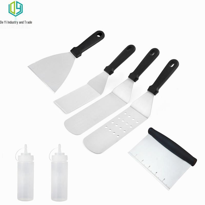 Stainless Steel BBQ Tool Set - Outdoor Grill & Teppanyaki Spatulas
