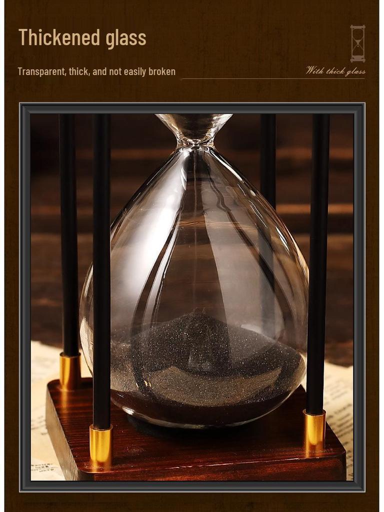 Retro kreativní přesýpací hodiny – ozdoba pro děti – 30/60 minut, design s tekutým pískem proti pádu