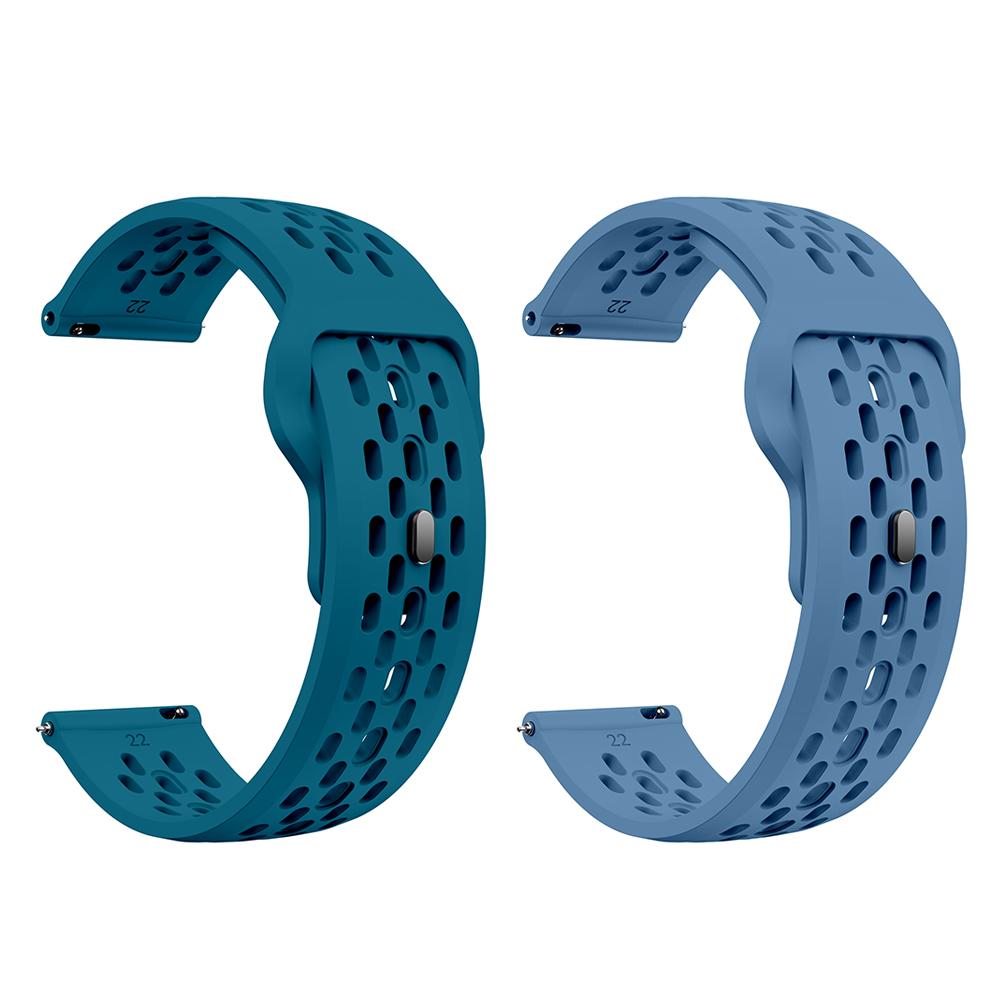 

2 штуки 20 мм 22 мм подходят для Huawei watchGT 4/3/2 подходят для Samsung Galaxy Watch 6/5/4 полые силиконовые часы с отверстиями 22mm