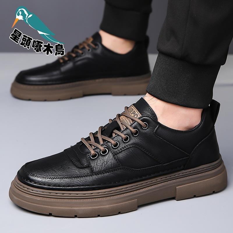 Men's shoes spring 2025 new trend versatile casual board shoes men's mid-help tooling shoes
