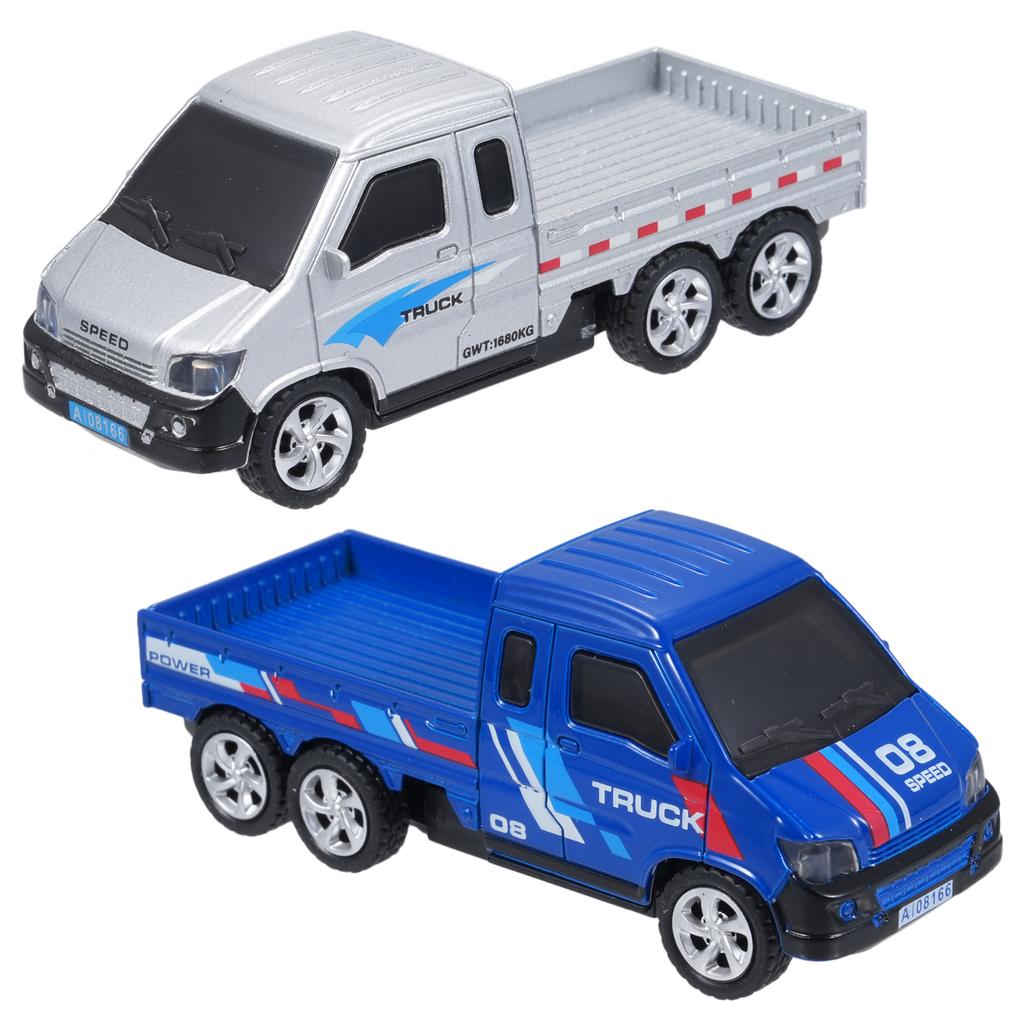 Mini Remote Control Truck, 2.4Ghz Alloy Electric Vehicle with Lights, App Controlled Toy for Boys Ki