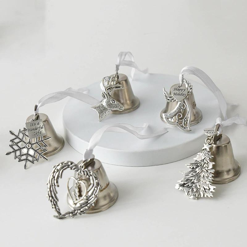 WTEMPO Christmas Metalwork Retro Snowflake Bells Christmas Tree Hanging Pendants Christmas-themed Indoor Outdoor Party Event Decorations