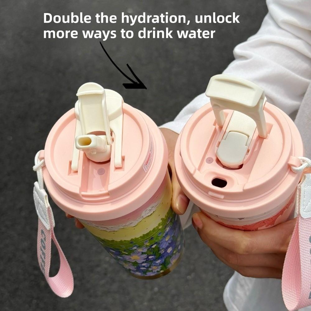 500ml Coffee Cup Double-layer Vacuum Mug Portable Insulated Mug Travel